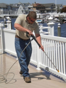 how to clean a deck