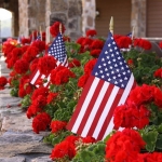 Patriotic Planters and Flags