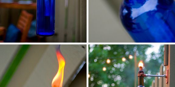 DIY Deck Projects Recycled Wine Bottles